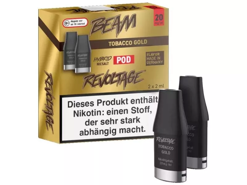 2x Revoltage Beam Prefilled Pod - Tobacco Gold