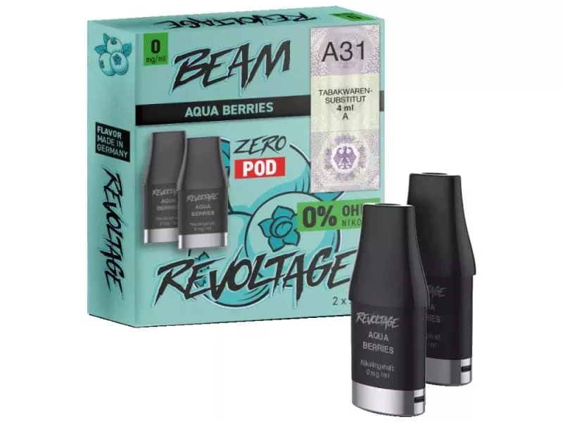 2x Revoltage Beam Prefilled Pod - Aqua Berries