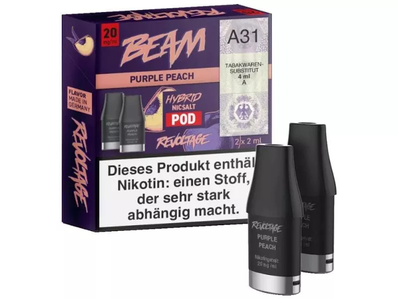 2x Revoltage Beam Prefilled Pod - Purple Peach