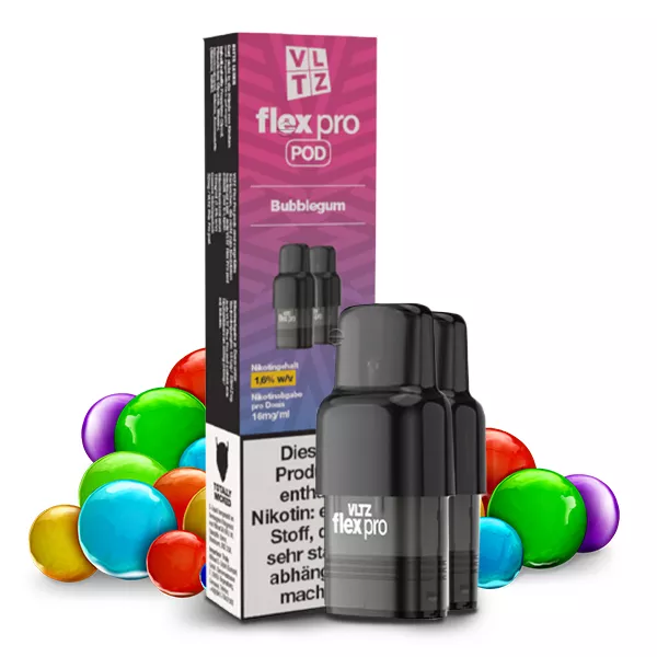 2x VLTZ Flex Pro - Bubblegum - Prefilled Pod 16mg/ml