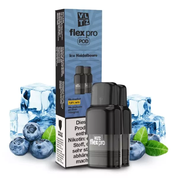 2x VLTZ Flex Pro - Ice Heidelbeere - Prefilled Pod 16mg/ml