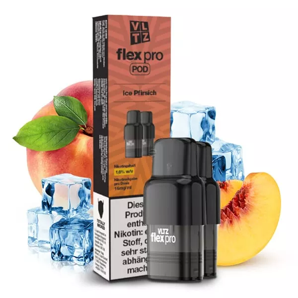2x VLTZ Flex Pro - Ice Pfirsich - Prefilled Pod 16mg/ml