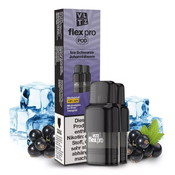 2x VLTZ Flex Pro - Ice Schwarze Johannisbeere - Prefilled Pod 16mg/ml