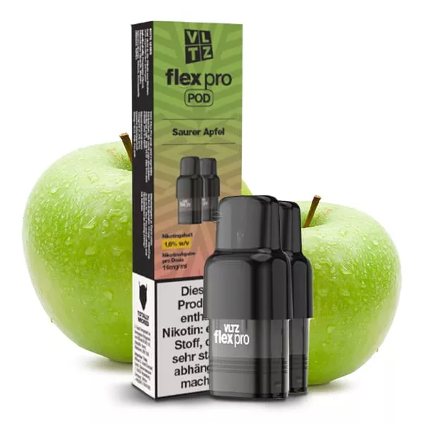 2x VLTZ Flex Pro - Saurer Apfel - Prefilled Pod 16mg/ml
