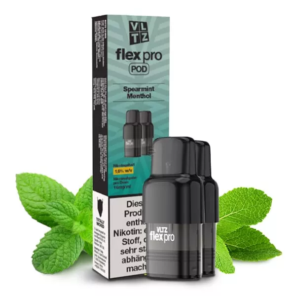 2x VLTZ Flex Pro - Spearmint Menthol - Prefilled Pod 16mg/ml