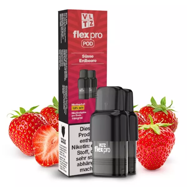 2x VLTZ Flex Pro - Suesse Erdbeere - Prefilled Pod 16mg/ml