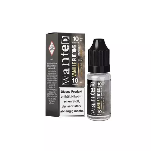 Wanted Vanillepudding mit Erdbeere Overdosed 10ml Nikotinsalz-Liquid