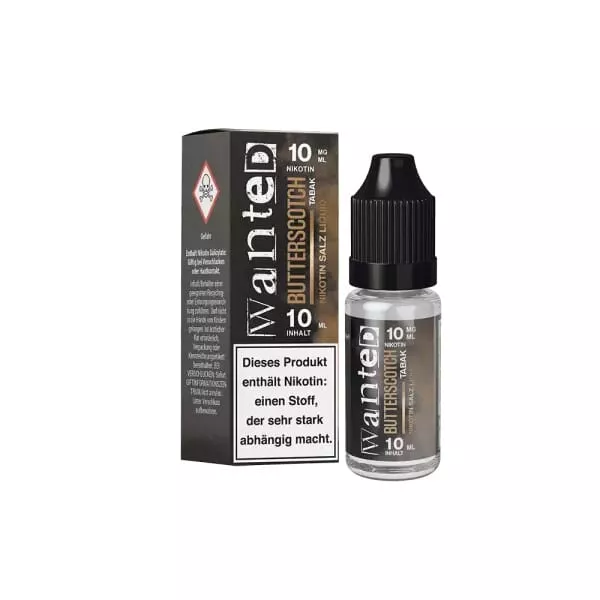 Wanted Butterscotch Tabak Overdosed 10ml Nikotinsalz-Liquid