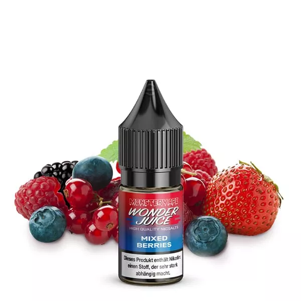 Wonderjuice Mixed Berries - 10ml Nikotinsalz-Liquid