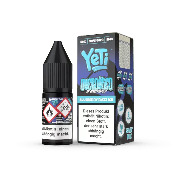 Yeti Overdosed - Blueberry Razz Ice - 10ml Nikotinsalz-Liquid